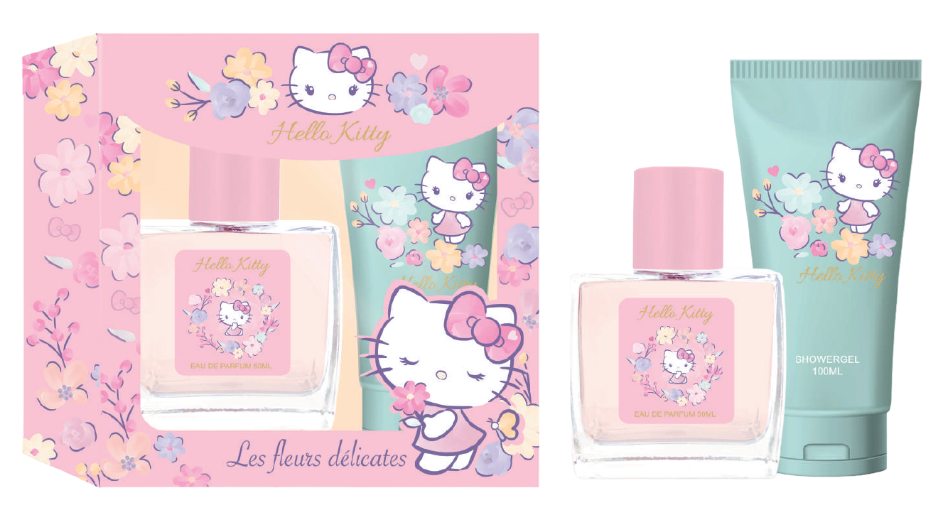 Hello Kitty Delicate Flower Giftset 50ml Eau De Parfum & 100ml Showergel