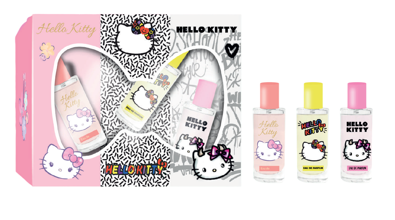 Hello Kitty Trio 15ml Giftset Eau De Parfum You Go Girl! Girls Power & I'm The Rainbow