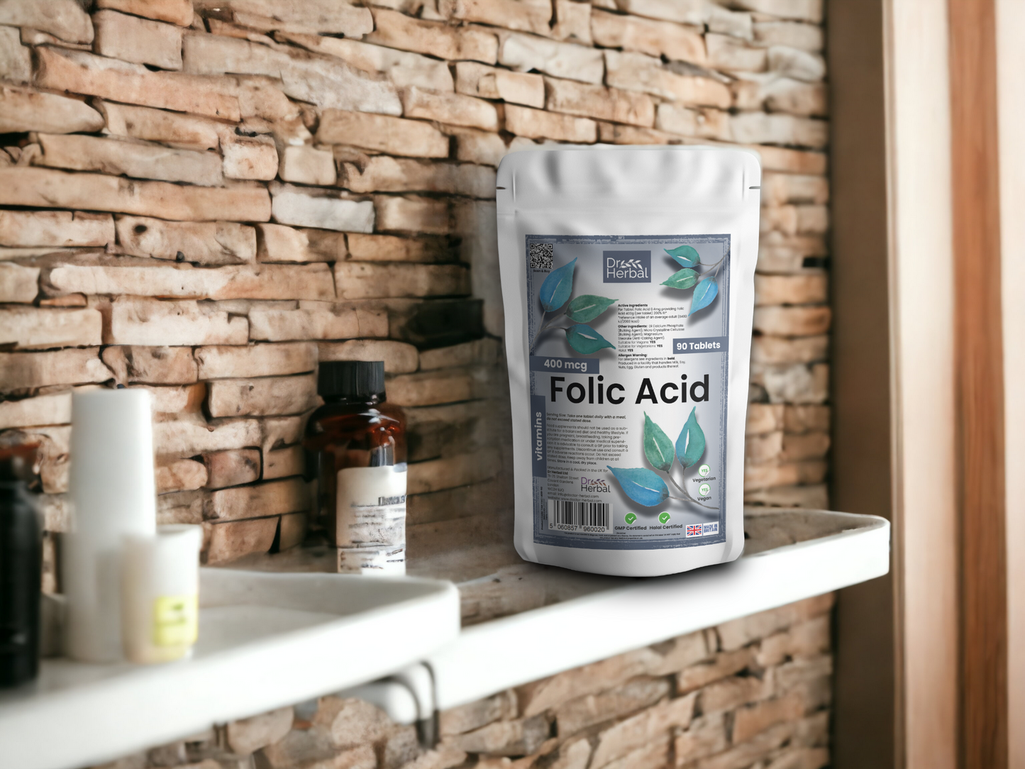 Folic Acid 400mcg by Dr Herbal™ Health & Vitality