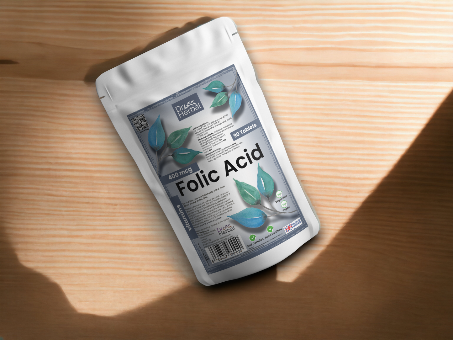 Folic Acid 400mcg by Dr Herbal™ Health & Vitality