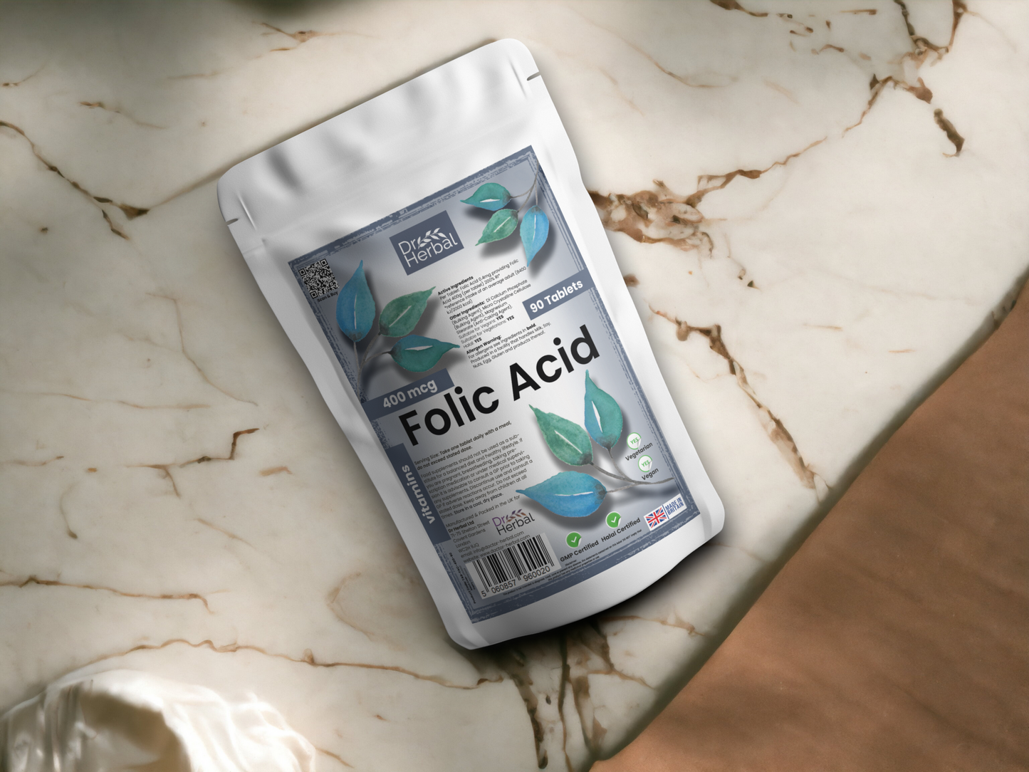 Folic Acid 400mcg by Dr Herbal™ Health & Vitality