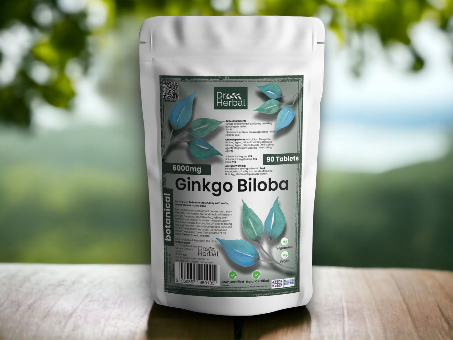 Ginkgo Biloba 6000mg by Dr Herbal™ For Brain Health