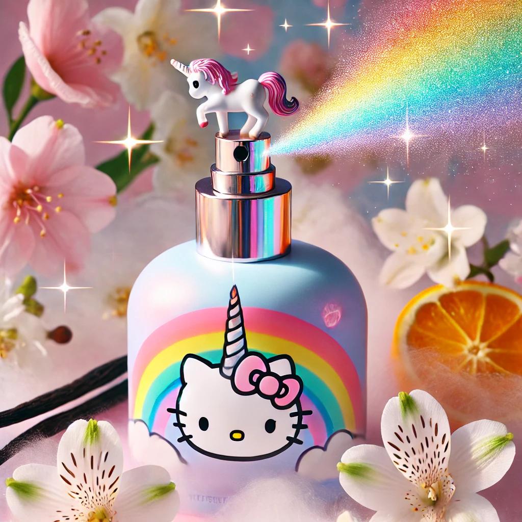 Hello Kitty Unicorn Rainbow Kids Giftset Water-Based 50ml Perfume & 100ml Showergel