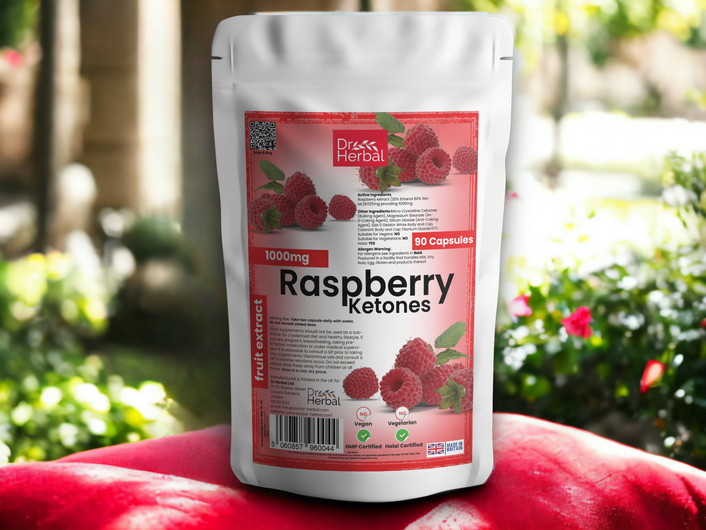 Raspberry Ketones 1000mg by Dr Herbal™ For Heart Health & More