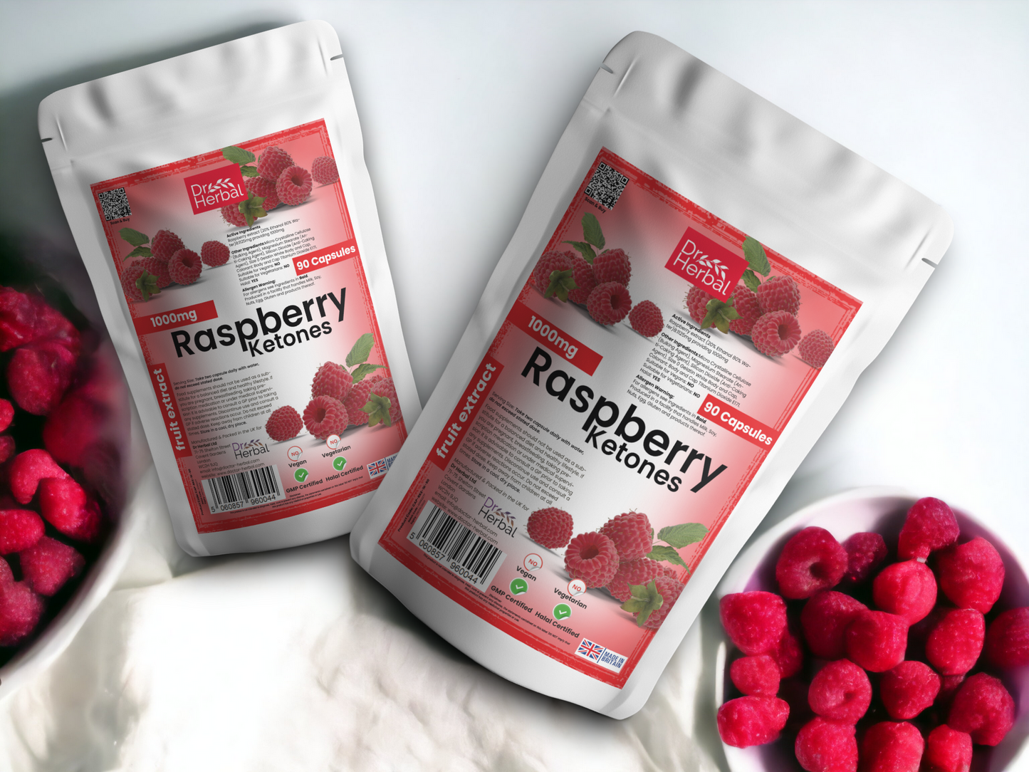 Raspberry Ketones 1000mg by Dr Herbal™ For Heart Health & More