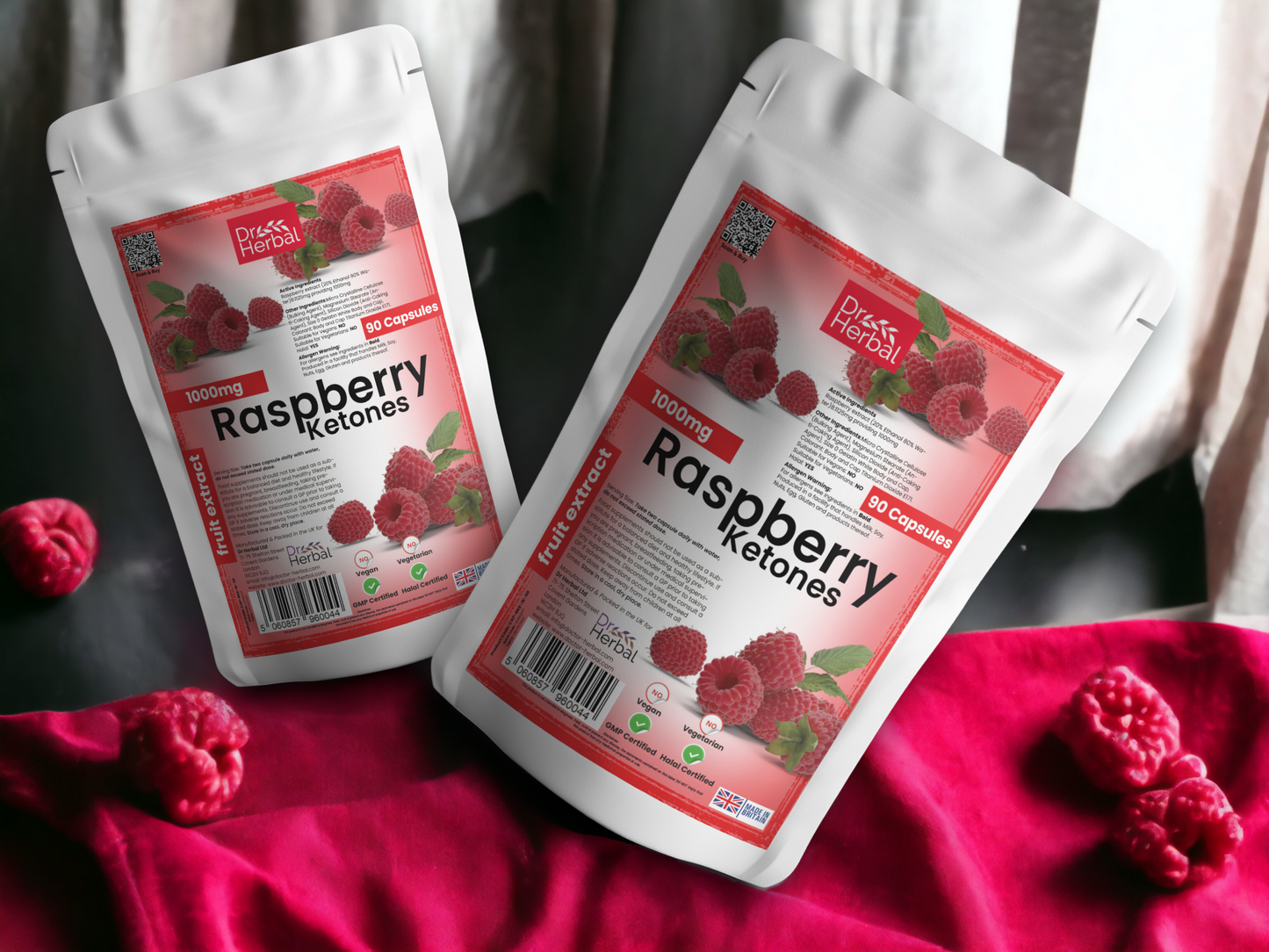 Raspberry Ketones 1000mg by Dr Herbal™ For Heart Health & More